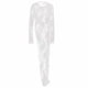 thumbnail image 3 of Vestido informal largo de encaje para mujer con dobladillo asimétrico y cuello redondo, ideal para el verano, 3 of 3