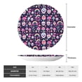 thumbnail image 2 of Cauagu cute Skull rainbow mushroom Print Bone China Decorative Plate, Wall Mount Plate Holiday Decor Decorative Ceramic Plates with Stand Elegant Household Plates Decorative-7in, 2 of 6