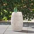 thumbnail image 3 of Tcbosik 12" Metal Outdoor Side Table, Round End Table for Living Room, Garden, Balcony, Patio, Porch, Backyard, White, 3 of 7
