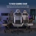 thumbnail image 2 of CORSAIR T3 RUSH - Gaming chair - armrests - T-shaped - tilt - fabric - charcoal gray, 2 of 6
