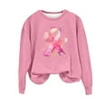 thumbnail image 2 of Qulqfy Women Breast Cancer Awareness Sweatshirts Pink Ribbon Crew Neck BCAD Shirts Womens Breast Cancer Tops L, 2 of 4