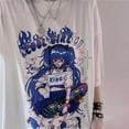 thumbnail image 2 of Camiseta de Anime para mujer, camisa de manga corta, estilo coreano, Harajuku japonés, holgada, con estampado en caliente, estilo Punk, 2 of 5