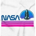thumbnail image 2 of Vaporwave Aesthetic NASA Worm Logo Sweatshirt for Men or Women Brisco Brands L, 2 of 4