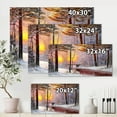 thumbnail image 3 of Christmas Forest With Trees and River IV 40 in x 30 in Painting Canvas Art Print, by Designart, 3 of 4