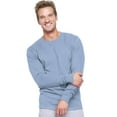 thumbnail image 1 of Hanes Beefy-T Men`s Long-Sleeve T-Shirt, L, Light Blue, 1 of 5