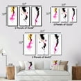 thumbnail image 4 of Designart "Peaceful Intensity Magenta and Gold Series III" Abstract Painting Wall Art Set Of 3 - Modern Gold Canvas Set For Living Room Decor, 4 of 6