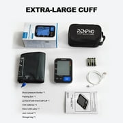 RENPHO Upper Arm Blood Pressure Monitor, Automatic Digital BP Machine Blood Pressure Cuffs with Speaker, FSA Eligible, Large Cuff, LCD Display, 2 Users, 240 Recordings for Home Mother and Father