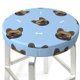 thumbnail image 3 of Balery french Bulldog Face Fundas de asiento para taburete de bar redondo de tela de terciopelo ajustables que protegen de arañazos y manchas para sillas de 14 a 17 pulgadas.-12 inch, 3 of 7