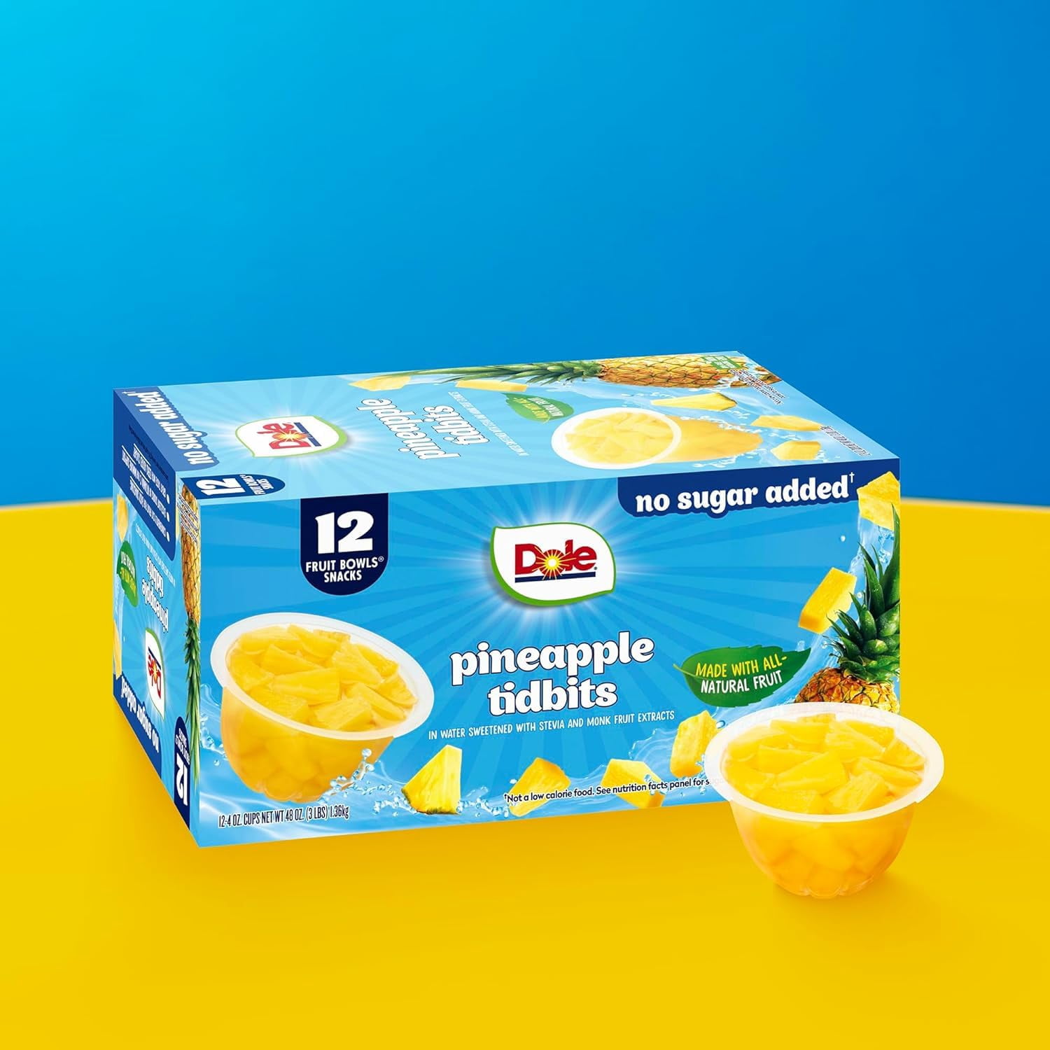 Dole Pineapple Tidbits with No Sugar Added - Dole Fruit Bowls Snacks