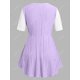 thumbnail image 3 of Camiseta Talla Extra Color Bloque Broderie Anglaise Rosegal  Camisetas tallas grandes, 3 of 5