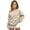 2Beige2, variant on XAOFW Girls Solid Color Off The Shoulder Sweatshirts Cozy Long Sleeve Sweatshirts Relaxed Fit Knit Basic Pullover Versatile Tops 3-4 Years