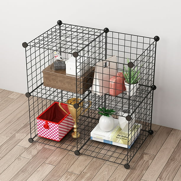 Wire Cube Storage, Metal Grid Organizer, 412Cube Modular Shelving Unit