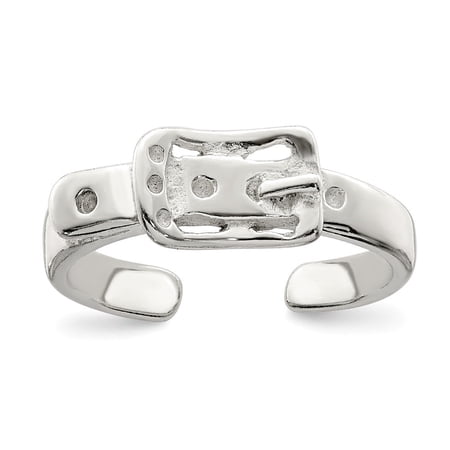 Auriga 925 Sterling Silver Antiqued Buckle Toe Ring for Women