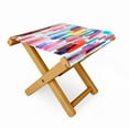 thumbnail image 2 of Society6 Ninola Design Brushstrokes Stripes Abstract Watercolor Outdoor Ottoman, 2 of 3