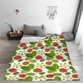 thumbnail image 6 of Yibo Strawberry Cherry Pattern Flannel Soft Warm Cute Strawberry Fruits Blanket Fleece Bed Couch Living Room Blanket for Kids Adults, 6 of 8