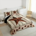 thumbnail image 3 of Manfei Rustic Texas Stars Bedding Comforter Set,Country Farmhouse Lodge Twin Comforter Sets,Old Wooden Board Bedding Set For Boys Kids,Ultra Soft Home Decor Reversible,2 Pieces, 3 of 8