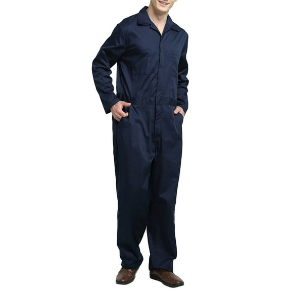 TOPTIE Men's Regular Long Sleeve Snap Zip-Front Coverall