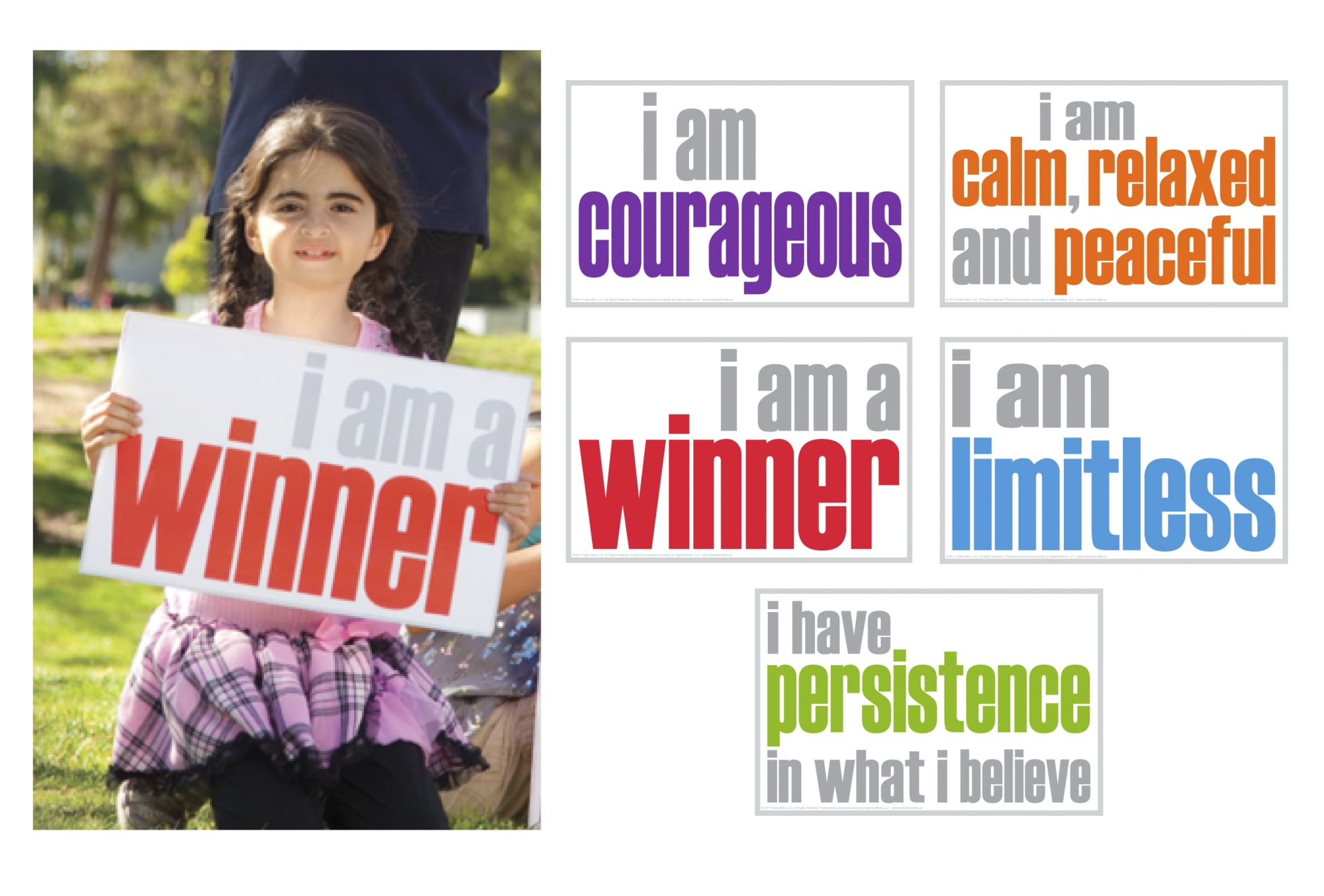 Inspired Minds Hopefulness Booster Posters, 11 x 17 Inches, Set of 5