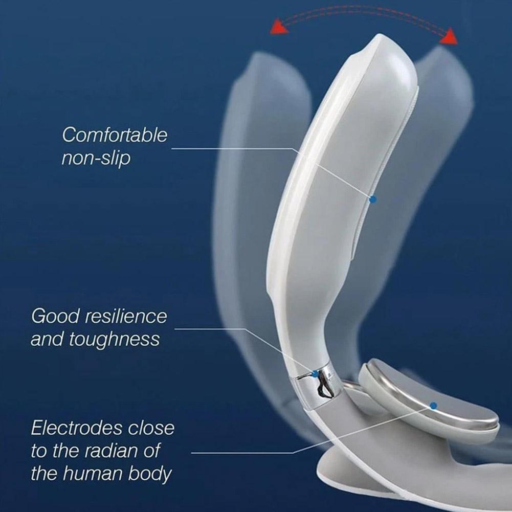 Cervical Massager USB Smart Pulse Heating 4 Head Neck Massager for Neck