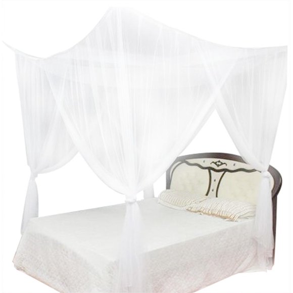 FAGINEY 4 Corner Post Bed Canopy Mosquito Net Full Queen King Size Bedding