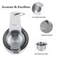 thumbnail image 4 of Juego de tazas y cucharas medidoras Ejoyous de acero inoxidable 304, 13 piezas, para cocina, 4 of 12