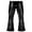 Black, variant on iEFiEL Mens Adult Shiny Disco Pants with Bell Bottom Flared Long Pants Costume Gold Large