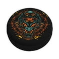 thumbnail image 2 of ZNDUO Wolf Head Dark Art Pattern Spare Tire Cover, Universal Spare Tire Wheel Covers 15 inch, 2 of 8