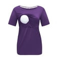 thumbnail image 5 of Bearsland Women's Maternity Short Sleeve Breastfeeding Nurding Tops T-Shirts 3-Pack, 5 of 6