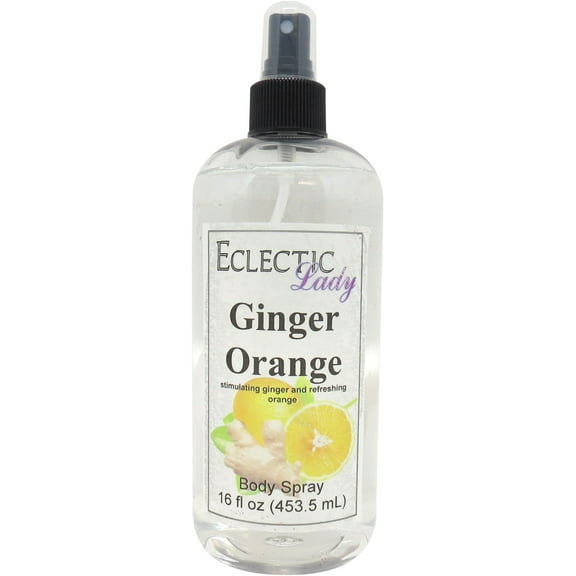 Ginger Orange Body Spray, Eclectic Lady, Hydrating Mist, Unisex, 16 oz