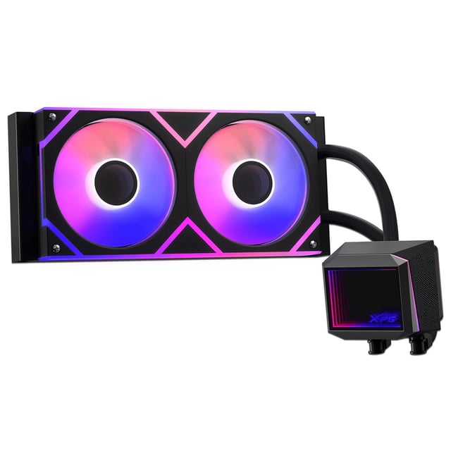 Sistema de Enfriamiento Líquido XPG Levante II 240, de 240mm, Soporta Socket Intel LGA 1851, LGA 1700 y AMD AM5, Con Iluminación LED RGB, Color Negro.