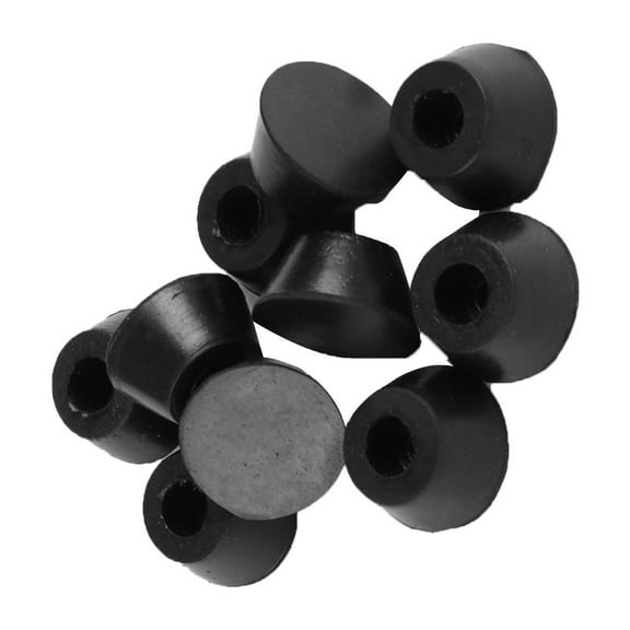 Uxcell 10 Pcs Antislip Rubber Round 25mmx12mm Furniture Chair Foot Cover Black