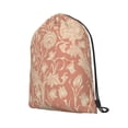 thumbnail image 2 of XMXT Unisex Drawstring Backpack for Women Men, Elegant Orange Floral Waterproof Gym Bag String Bags for Shopping Sport Travel, m, 2 of 8