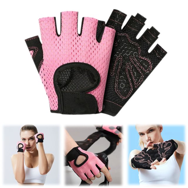 Workout Gloves Gloves For Weight Lifting Cycling Gym Training Powerlifting Hanging Breathable & Fingerless For Men & Women