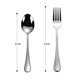thumbnail image 2 of Juego de tenedor y cuchara para restaurante familiar de acero inoxidable plateado West Cutlery, juego de 12 piezas de cuchara y tenedor para comer coreano, 2 of 5