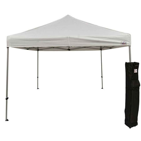 Impact Canopy 10 x 10 Pop Up Canopy Tent, Straight Leg Shelter, Steel Frame, Roller Bag, White