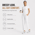 thumbnail image 3 of MASKERT Women's Stretchy Casual Pants, High Waisted Ankle Pants with 4 Pockets, Lightweight Travel Work Pants for Women, Business Casual Pants for Office and Golf, 3 of 11