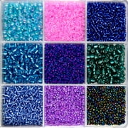 Cousin DIY Blue Toned Glass Seed Bead Bulk Pack, Unisex, Model# 69991234, 10000 Piece