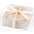 thumbnail image 3 of Creative Home Champagne Marble 4 Piece Coaster Set (4" Diameter), 3 of 4