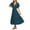 Navy, variant on Dresses for Women 2026 Casual Spring Ladies Elegant Short-sleeved V-neck Lace-up Long Dress Fashion Beach Vacation Clothes