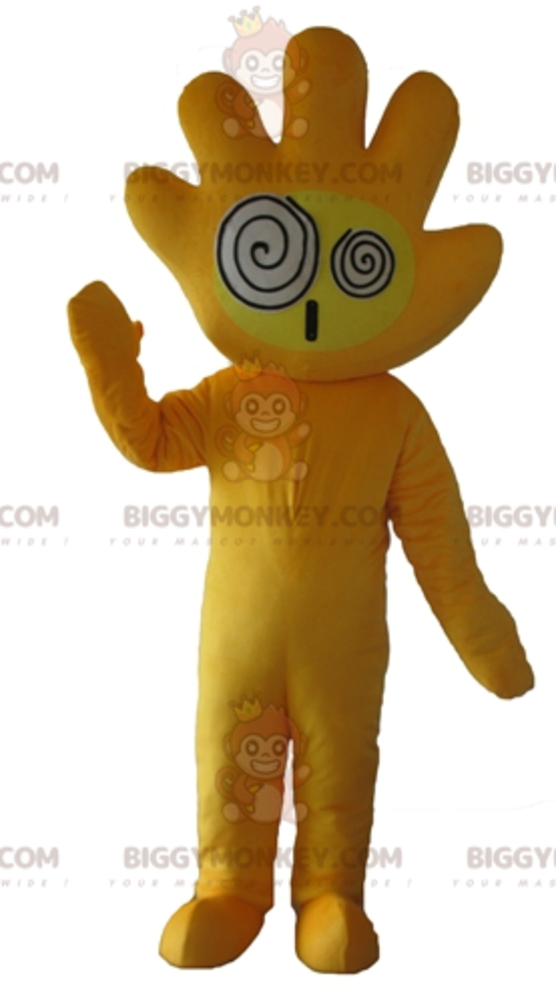 Funny Giant Yellow Hand BIGGYMONKEY™ Mascot Costume 