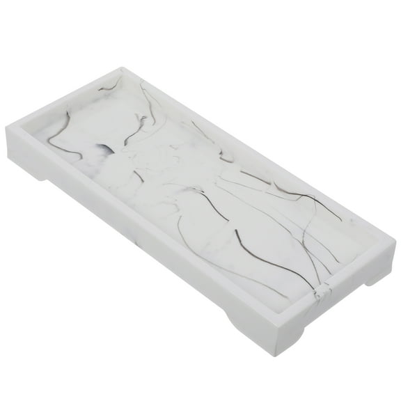 WHAMVOX Bathroom Storage Organizer Wedding Marble Tray Countertop Home Decor