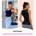 thumbnail image 4 of MANIFIQUE 2 Packs Shapewear Tank Tops with Built in Bra for Women Tummy Control Shaper Cami Compression Body Shaper, 4 of 7