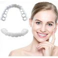thumbnail image 1 of Snap On Teeth Veneers, Teeth Temporary Replacement Fake Veneers Kit Cover The Im Teeth, Improve Smiletemporary Cover The Missing,brokena, 1 of 4