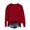 Wine1, variant on Jalioing Women's Sweatshirts Basic Solid Color Baggy Pullover Long Sleeve Crew Neck Sweatshirt Casual Tops