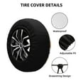 thumbnail image 4 of ZNDUO Shiba Dog Cartoon Doodle Pattern Spare Tire Cover, Universal Spare Tire Wheel Covers 17 inch, 4 of 8