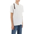 Alexander Mcqueen Harness Polo Shirt In Piqué With Selvedge Logo Men