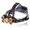 thumbnail image 1 of 5 Head LED Headlight Outdoor USB Charging Headlamp Rotate Focusing Adjustable Head Flashlight for Hiking, 1 of 8