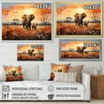 thumbnail image 4 of Designart "Graceful African Elephant Mother And Calf In Motion" Animals Elephant Floater Framed Wall Decor, 4 of 5