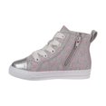 thumbnail image 2 of Disney Girl Minnie Mouse One White Light Hi-Top Canvas Sneakers, Grey Pink, Size: 9, 2 of 6