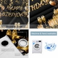 thumbnail image 2 of Happy Birthday Blackout Curtains for Bedroom, Gifts Golden Black Balloons Goblet Glitter Ribbons Thermal Insulated Kitchen Drapes with Grommets, Light Blocking Window Treatment, 2 Panels 27.5" x 39", 2 of 7